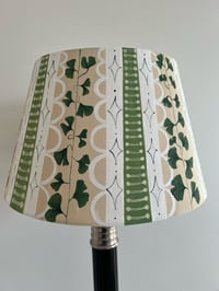 Image 2 of "Gingko" – Hand-Painted Green Lampshade for Table or Floor Lamps
