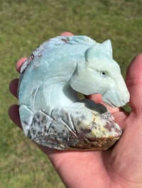 Image 4 of Blue Aragonite - Horse Carving #2981