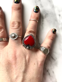 Image 2 of Handmade Sterling Silver Rosartia Heart Ring 925