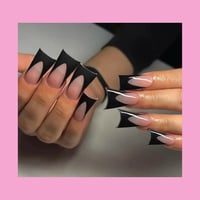 Image 1 of Black French Duck Nails 