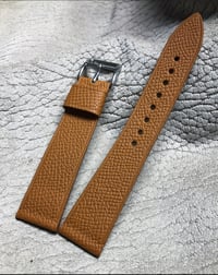 Image 1 of Caramel French Grained Calfskin - Extra Thin Watch Strap