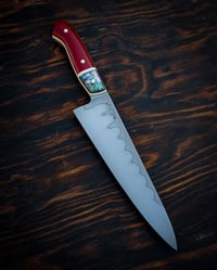 Image 1 of 8” Gyuto - Abalone/Maroon G10