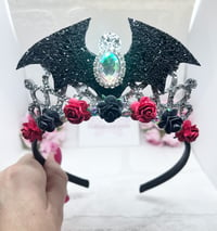 Image 2 of Bat headband Tara crown Halloween dress up hair accessories 
