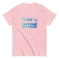 Image 10 of Unisex classic tee, Fueled by Caffeine & Chaos T-Shirt | Funny Coffee Lover Chaos Humor Graphic Tee
