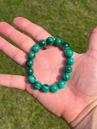 Image 5 of Malachite Bead Bracelet #2207