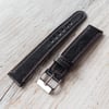 Black Chevre 40's Style Strap w/full stitching