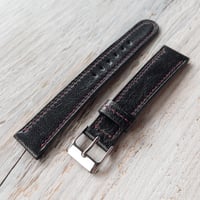 Image 1 of Black Chevre 40's Style Strap w/full stitching