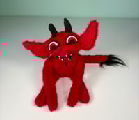 Image 1 of Weighted Small Vintage Style Devil - Red