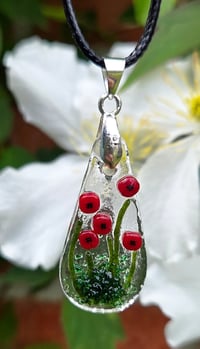 Image 3 of Fused Glass Tear Drop Pendant