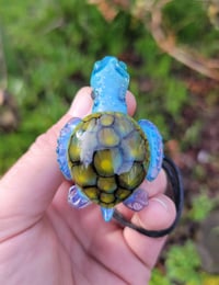 Image 2 of Aquamania Green Sea Turtle Pendant