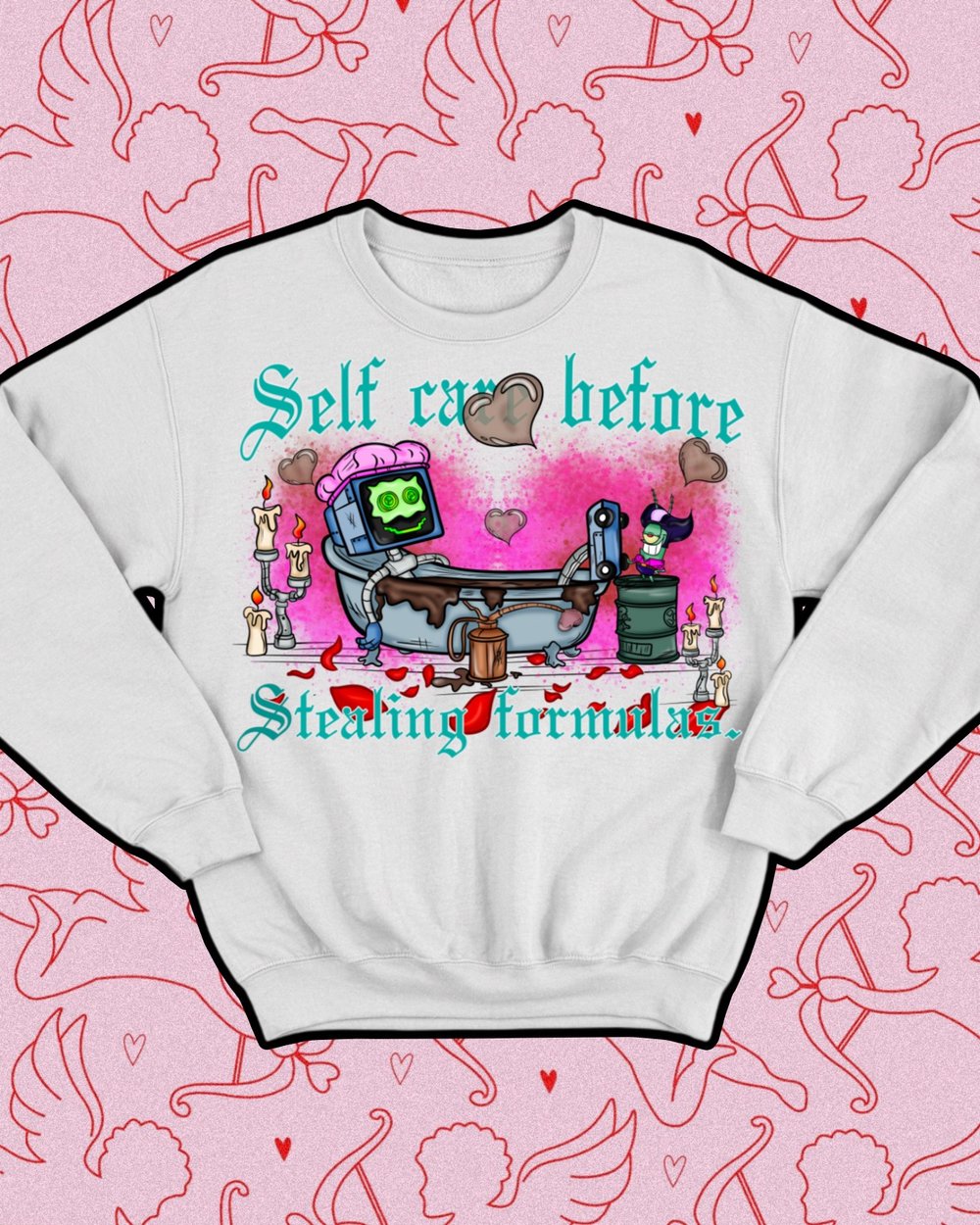 Image of Stealing Formulas Pink Background
