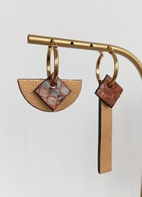 Image 6 of Boucles d'oreilles modulables Chloé cuir précieux