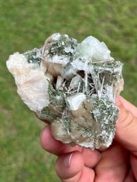 Image 8 of Green Apophyllite, Scolecite & Stilbite Specimen | India #3040