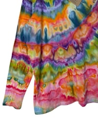 Image 5 of 2XL Ladies Long-Sleeve Stretch Tee in Euphoria Agate Ice Dye