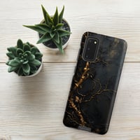 Image 9 of Gold and Black Tattered Texture Gnarled Roots Goth Inspired Tough case for Samsung®