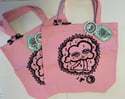 Pink Storm Damage Canvas tote