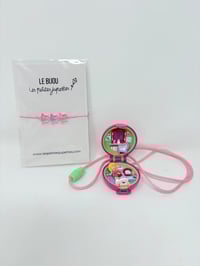 Image 3 of Ensemble bracelet et Polly Pocket Medaillon fushia beauté Complet