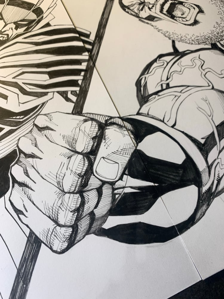 Image of POWER MAN:TIMELESS #1 pages24-25 original art