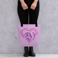 Image 3 of ‘Raccoon Valentine’ Tote Bag