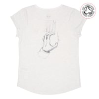 Image 2 of Back Scratch Women's Roll Sleeve T-shirt (Organic)