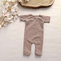 Image 3 of Luke newborn romper - short sleeves - cold dark beige