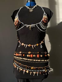 Image 5 of Crystal Bra + Layered Waist Chain Wrap