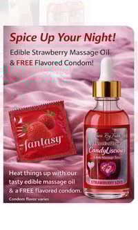 Image 3 of  Fabb strawberry love edible massage serum  w/ Free Flavored Condom