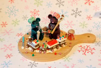 Image 1 of Mice with Gingerbread Train