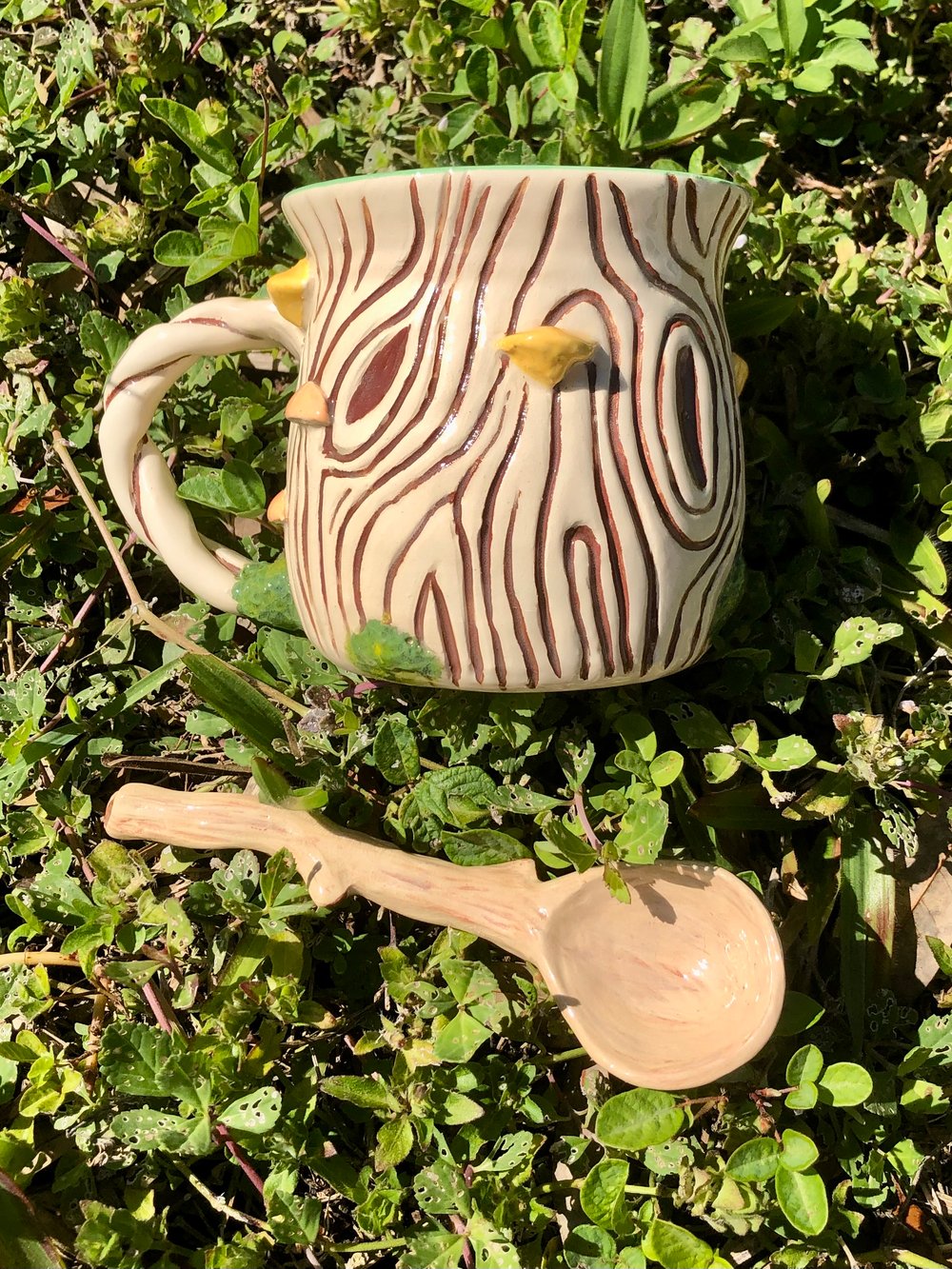 Image of White And Brown Mushroom Mug