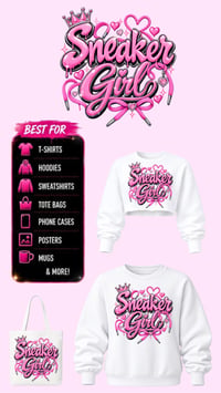 Image 3 of Sneaker Girl Digital PNG Image Download 