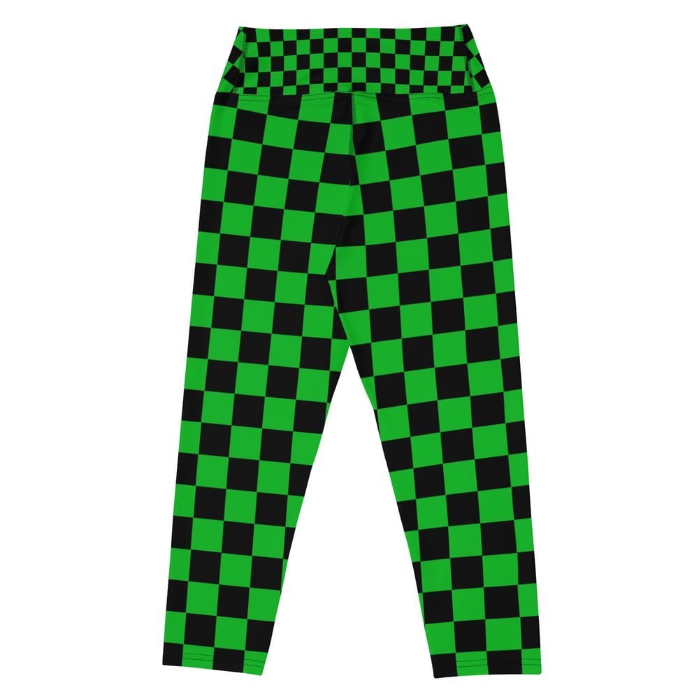Green Checker Women's Leggings