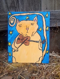 Image 7 of Orange Cat Playing Fiddle 