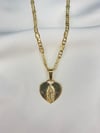 Heart Virgin Mary “Forever Love” Engraved Necklace 