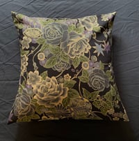 Image 2 of Japanese Black Floral Pillow cases (PAIR)