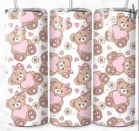 Pink bears 20oz tumbler