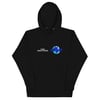 Royal Blue ''GLOBAL'' Unisex Hoodie - Black