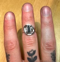 Image 1 of Black stone ring, size L
