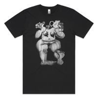 Image 1 of Charcoal Lady With Jar - Black Tee 