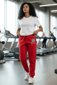 Image 4 of Get Use 2 It Jogger Pants (Red)