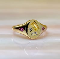 Image 3 of Junk Jewels Multi-Stoned Adjustable Signet Ring