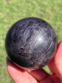 Image 3 of Charoite Aegirine & Pyrite 7cm Sphere I Siberia Russia #2877