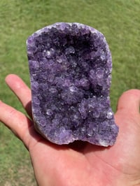 Image 1 of Amethyst Base Cut With Polished Edges #1645