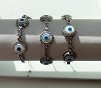 Silver Opal Evil Eye 