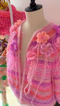 Image 2 of Soriano: Sofie and Iris Pink Flower Cardigan