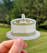 Chicken Birthday Cake Sticker