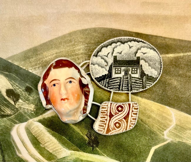 COTTAGE COMPOSITE BROOCH