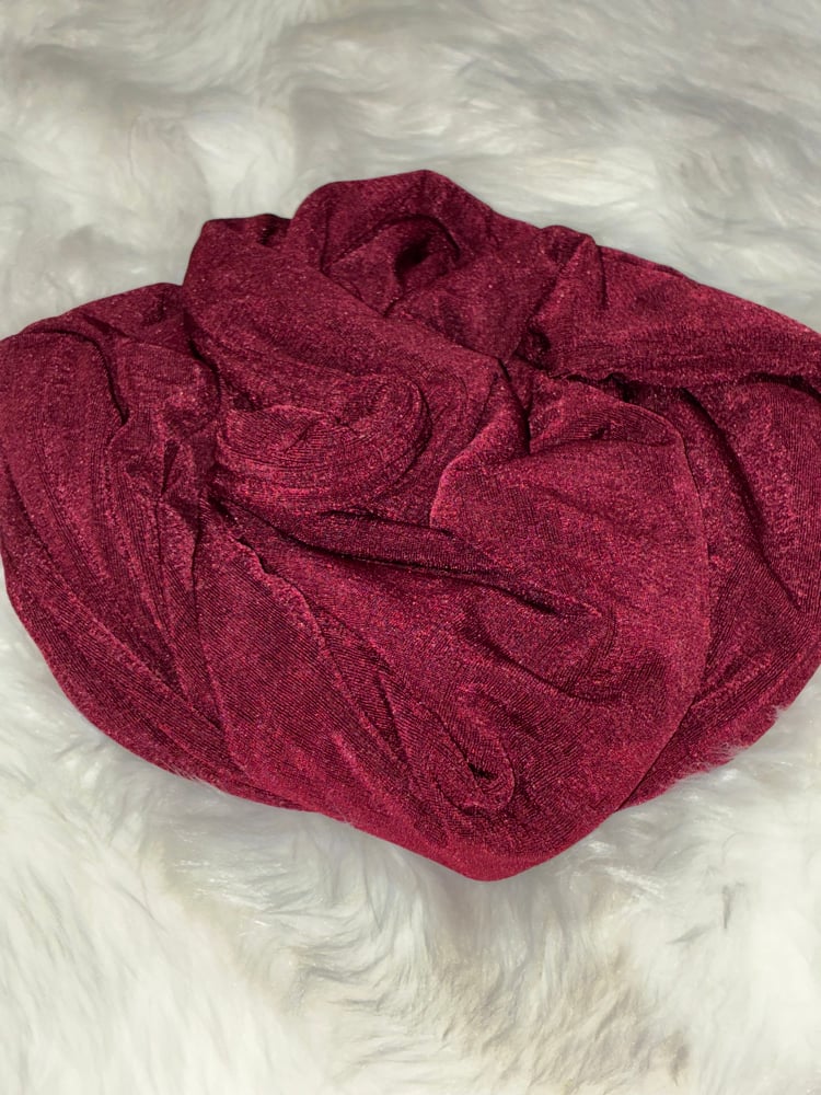 Image of Burgundy thick licra 