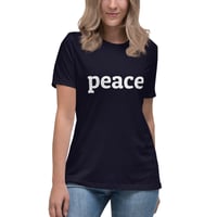 Image 2 of Women's Relaxed T-Shirt, Peace Tee
