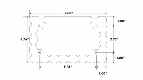 Image of Chain Link Plate Frame - Motorcycle/ Scooter