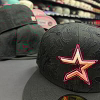 Image 1 of New Era 59Fifty Black Pink “Tonal Koi”
